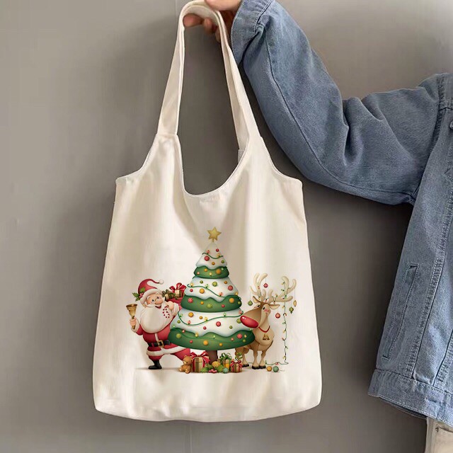 TÚI TOTE BẦU VẢI BỐ ĐEO VAI CANVAS NOEL