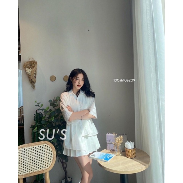 ( Hàng loại 1 ) Áo Sơmi babydol vạt lệch