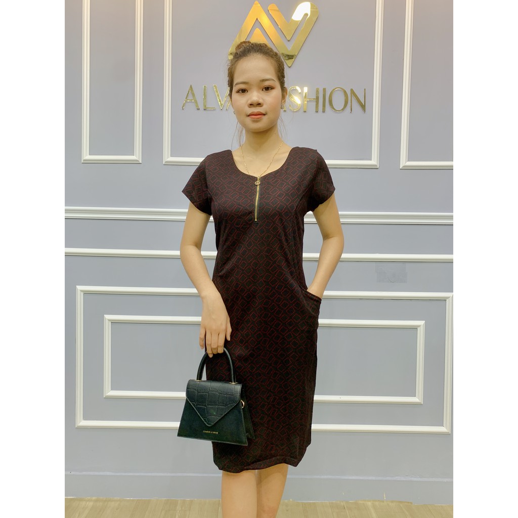 Đầm trung niên body ĐỦ SIZE co dãn tốt, thiết kế độc quyền thời trang Alva | BigBuy360 - bigbuy360.vn
