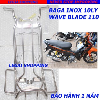 BAGA INOX 10MM GẮN XE HONDA WAVE BLADE 110