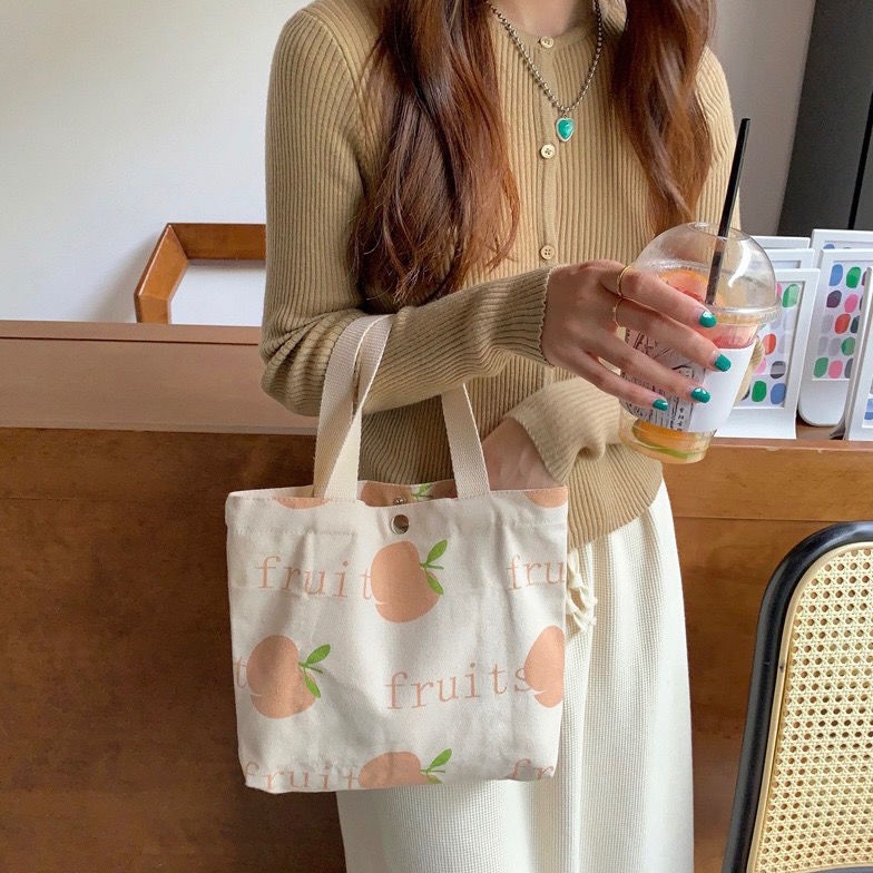 Túi xách Canvas Mini dễ thương phong cách Hàn Quốc thời trang cho nữ 2021