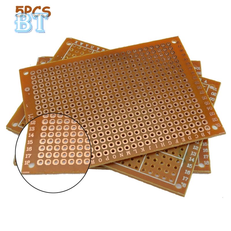Bộ 5 bảng PCB FR4 tự làm nguyên mẫu thông dụng kích thước 5x7cm