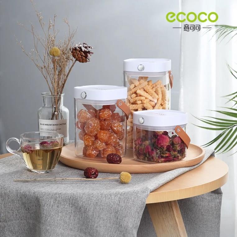 Lọ, Hũ bảo quản thực phẩm ECOCO nắp khoá kín chống ẩm mốc,côn trùng |Hộp lưu trữ thức ăn để tủ lạnh có quai xách đủ size