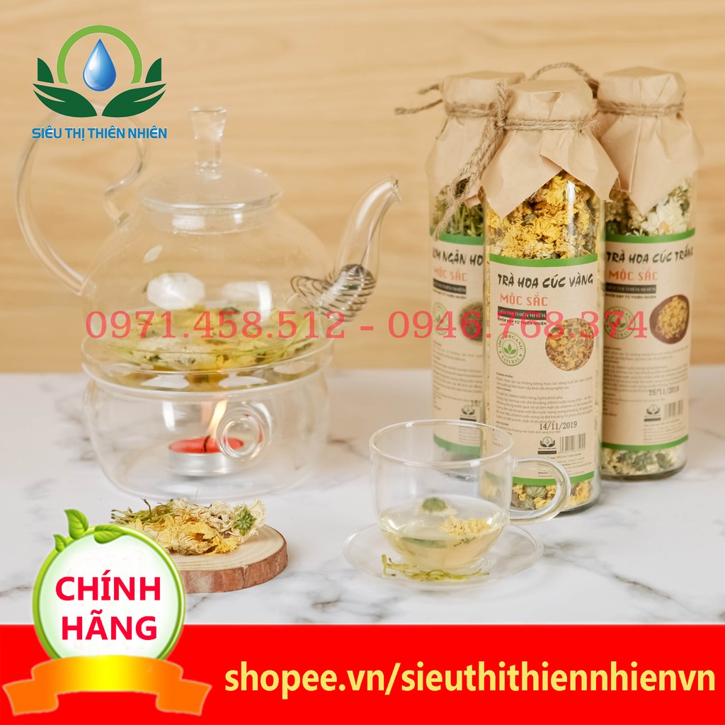 Set quà 6: Trà hoa Cúc Vàng, Cúc Trắng, Kim Ngân Hoa Mộc Sắc cao cấp, quà biếu, quà tặng, quà sức khỏe | BigBuy360 - bigbuy360.vn
