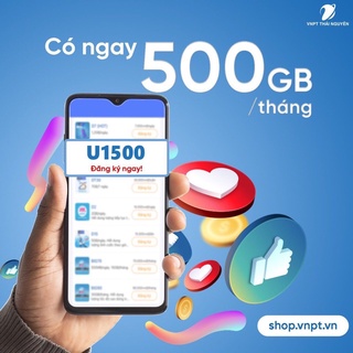 Sim data Vinaphone U1500 500gb / tháng 12 tháng không cần nạp tiền