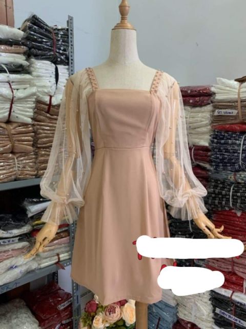 Đầm xoè tay lưới | BigBuy360 - bigbuy360.vn
