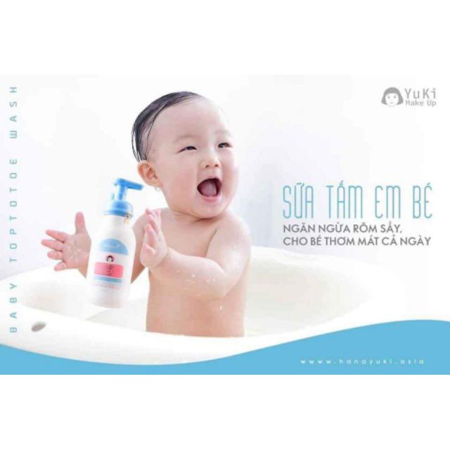 BỘ ĐÔI SỮA TẮM EM BÉ & DUNG DICH VỆ SINH HANAYUKI