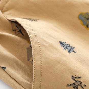 Quần short Soffny cotton mềm co giãn màu trơn dáng rộng dài đến đầu gối cho bé trai