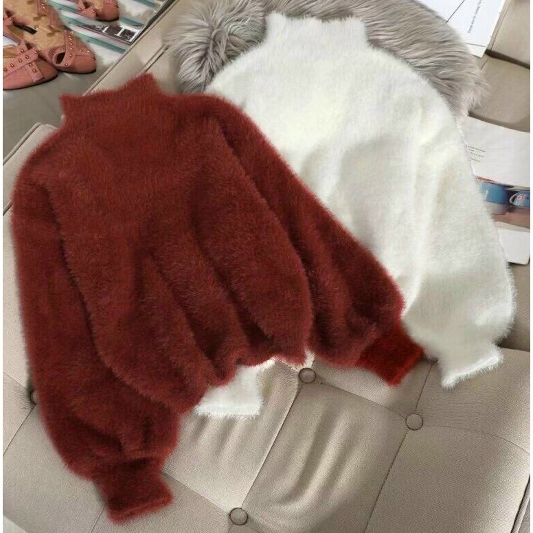 Áo Len Lông Thỏ Cổ Lọ 3 Phân Mềm Mịn Hàng Quảng Châu Loại 1 | BigBuy360 - bigbuy360.vn