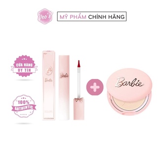 Set phấn phủ Eglips x Barbie Blur Powder Pact 21 và Son Misty Velvet Tint 03 Limited Edition