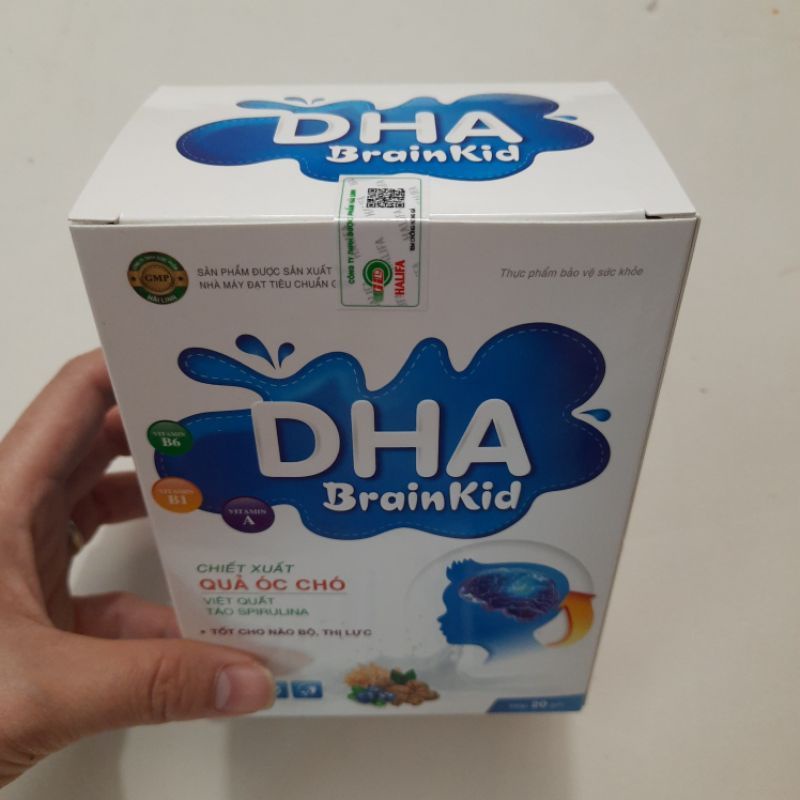 Cốm DHA BRAIN kis tốt cho não bộ và Thị lực của bé - hộp 20 gói