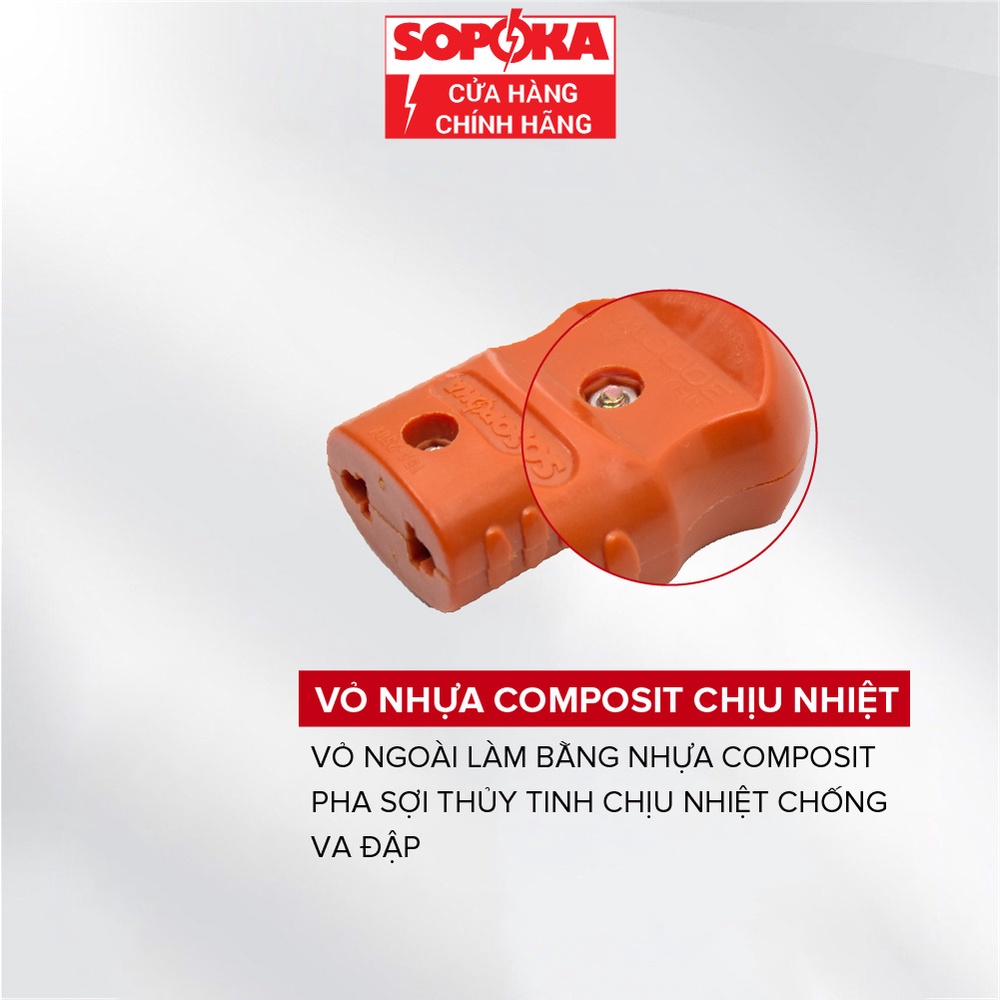 Phích cái siêu tải SOPOKA D3000W có dây 3m,5m chịu nhiệt, an toàn
