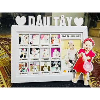 Khung ảnh 3d 12 tháng cho bé (tặng 01 chibi bé)