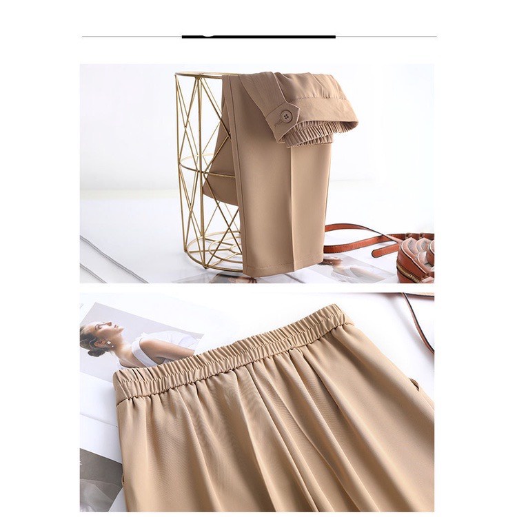 Quần Baggy Công sở Nữ Cạp Chun- Quần Âu Công Sở Nữ Cạp Chun Có cỡ to bigsize -Mã 415A