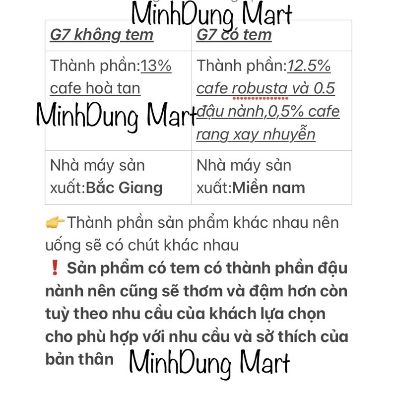 [Mã GROXUAN1 giảm 8% đơn 150K] Bịch 50 gói Cafe G7 hoà tan 3in1 (50gói x 16g) | BigBuy360 - bigbuy360.vn