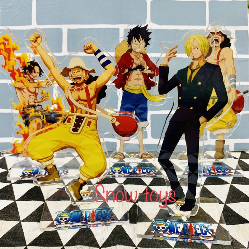 Mô Hình Tượng Standee Acrylic Mica - One Piece - onepiece - Luffy Zoro Nami Sanji Usopp Chopper Robin Franky Brook- 16cm