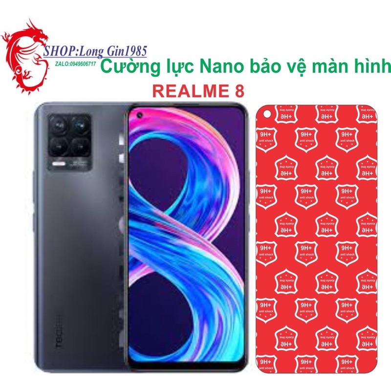 Realme 8 Cường lực Nano chống va đập chống trầy xước tốt