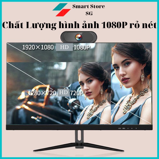 Webcam Máy Tính Laptop Livestream, Học Online Có Mic Full HD PC Gaming 720P-1080P Bảo Hành 12 Tháng