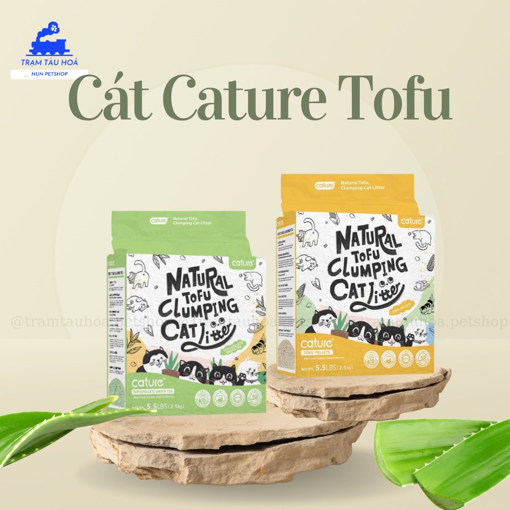Cát vệ sinh đậu nành hữu cơ Cature Natural Tofu Clumping Cat Litter 6L cho mèo (2.5kg)