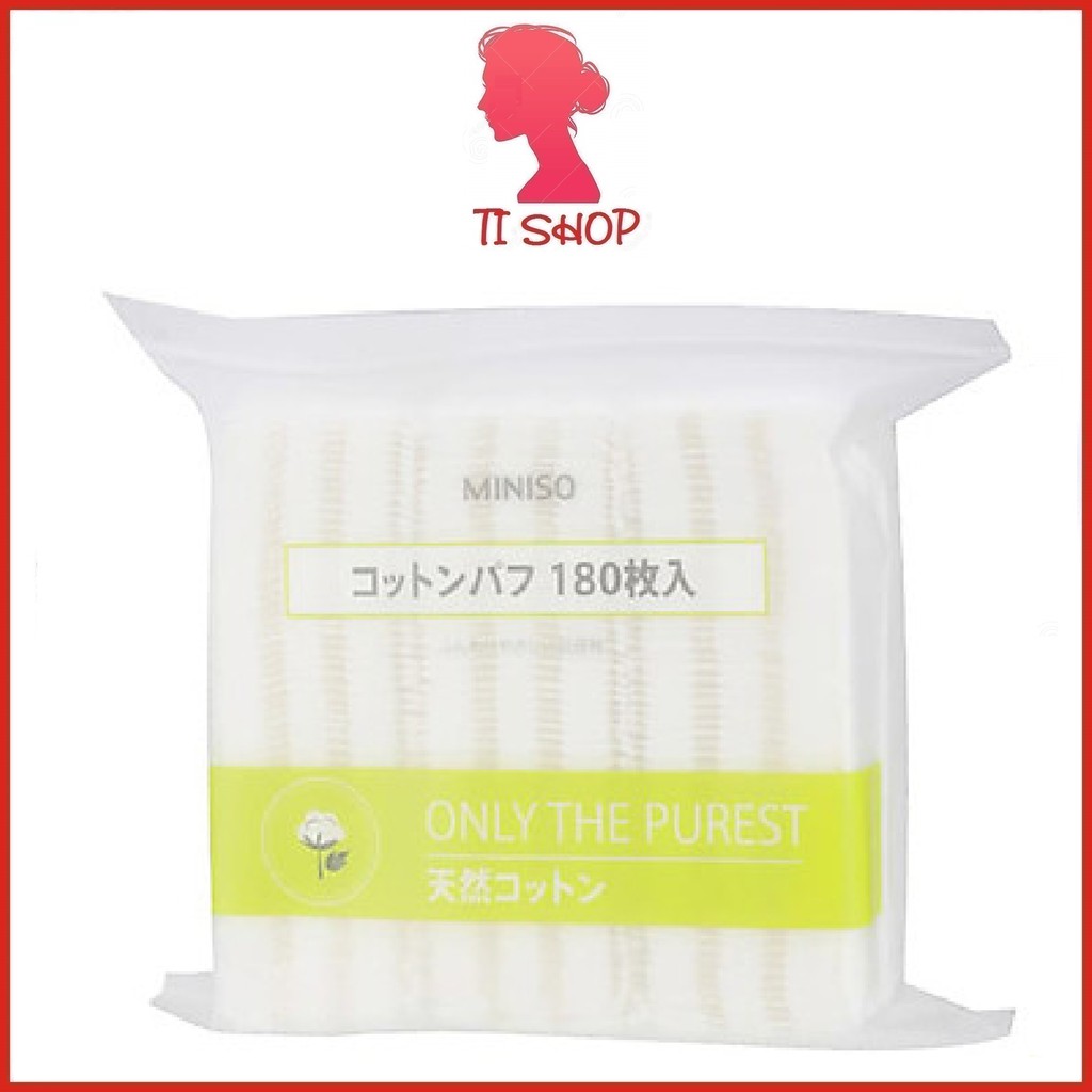 Bông tẩy trang 💋FREESHIP💋 Bông tẩy trang MINISO 180 Miếng