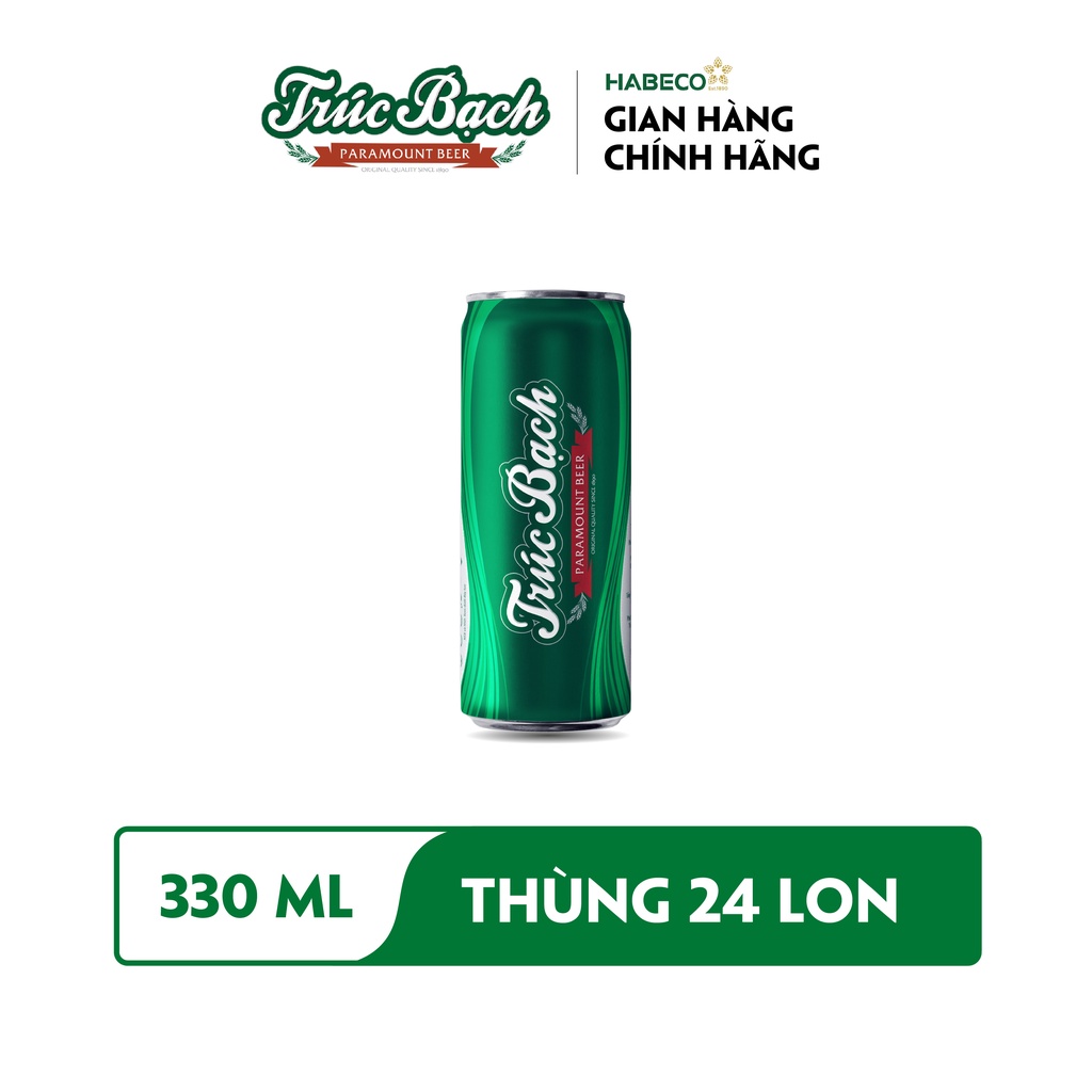 HỎA TỐC HÀ NỘI - COMBO 2 Thùng 24 lon Bia Trúc Bạch – HABECO (330ml/lon)