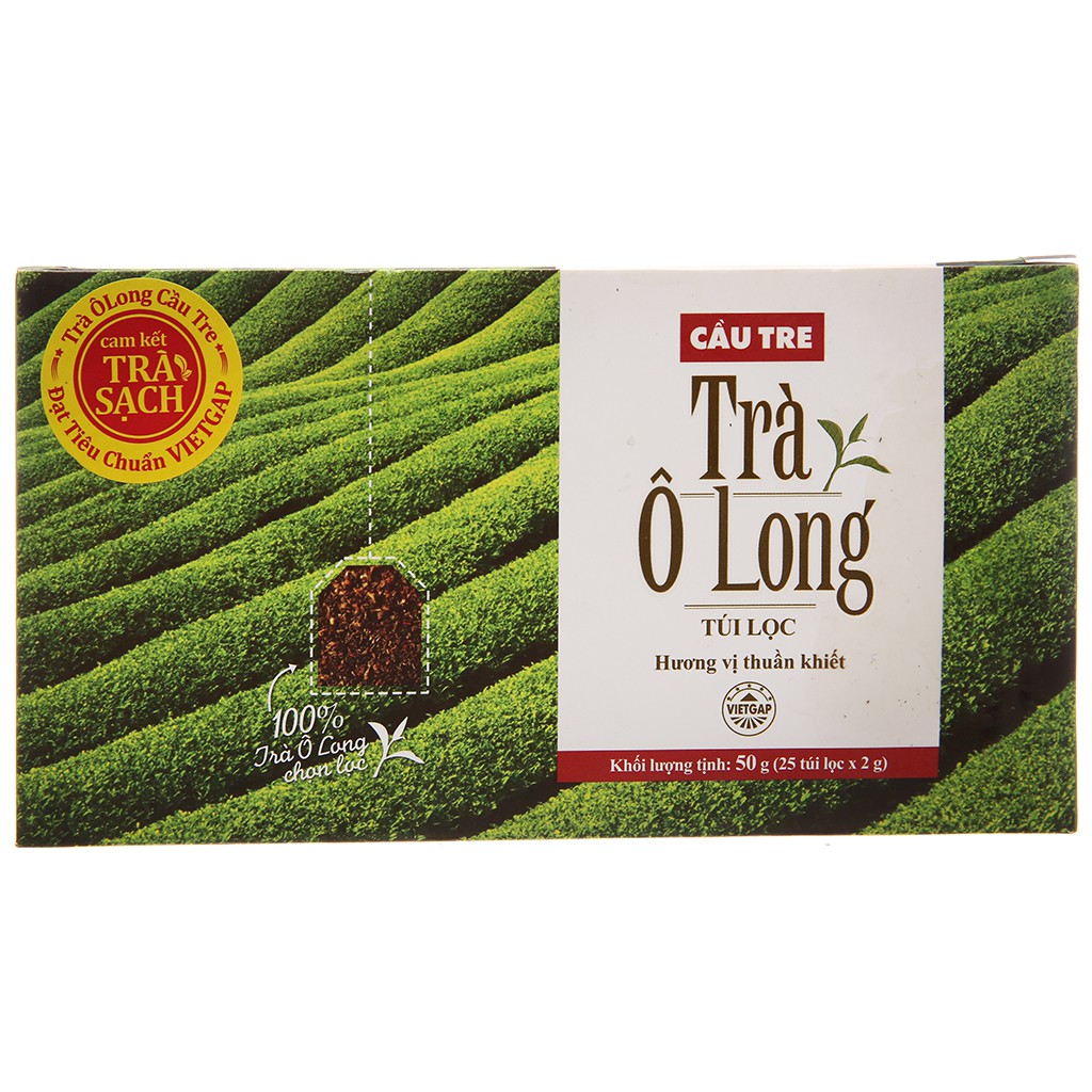 Trà Ô long Túi Lọc Cầu Tre hộp 50g