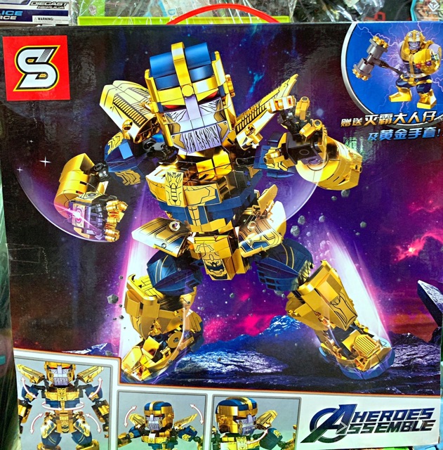Đồ Chơi Lắp Ráp, Xếp Hình Heroes Heroes Chiến Binh Thanos SY1319-785 mảnh