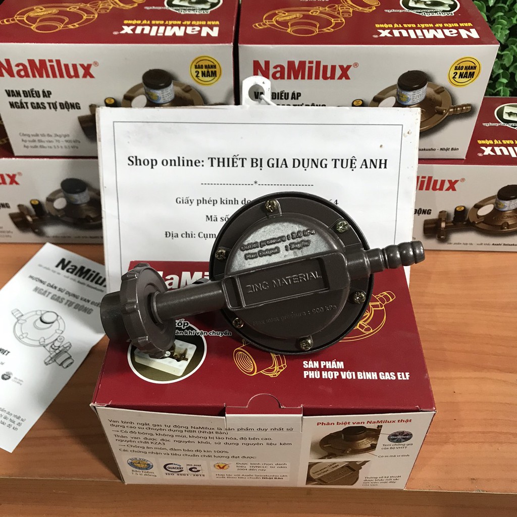 Van điều áp ngắt gas tự động Namilux 337S-1-VN -Dùng cho bình gas đỏ ELF -