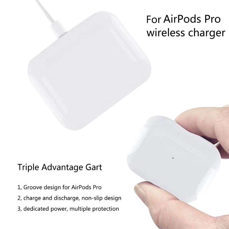 Đế sạc không dây tai nghe airpod công nghệ Qi, đế sạc có thể dùng cho mọi loại tai nghe bluetooth có tích sạc không dây