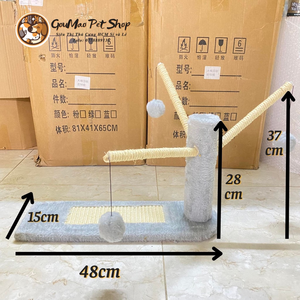 Bàn cào móng cho mèo xả stress hình con cá - tặng kèm cỏ mèo catnip