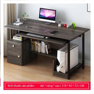 ⚡Free ship⚡ Bàn máy tính có ngăn để bàn phím dài 1m1, bàn làm việc giá rẻ tại nhà BAH003