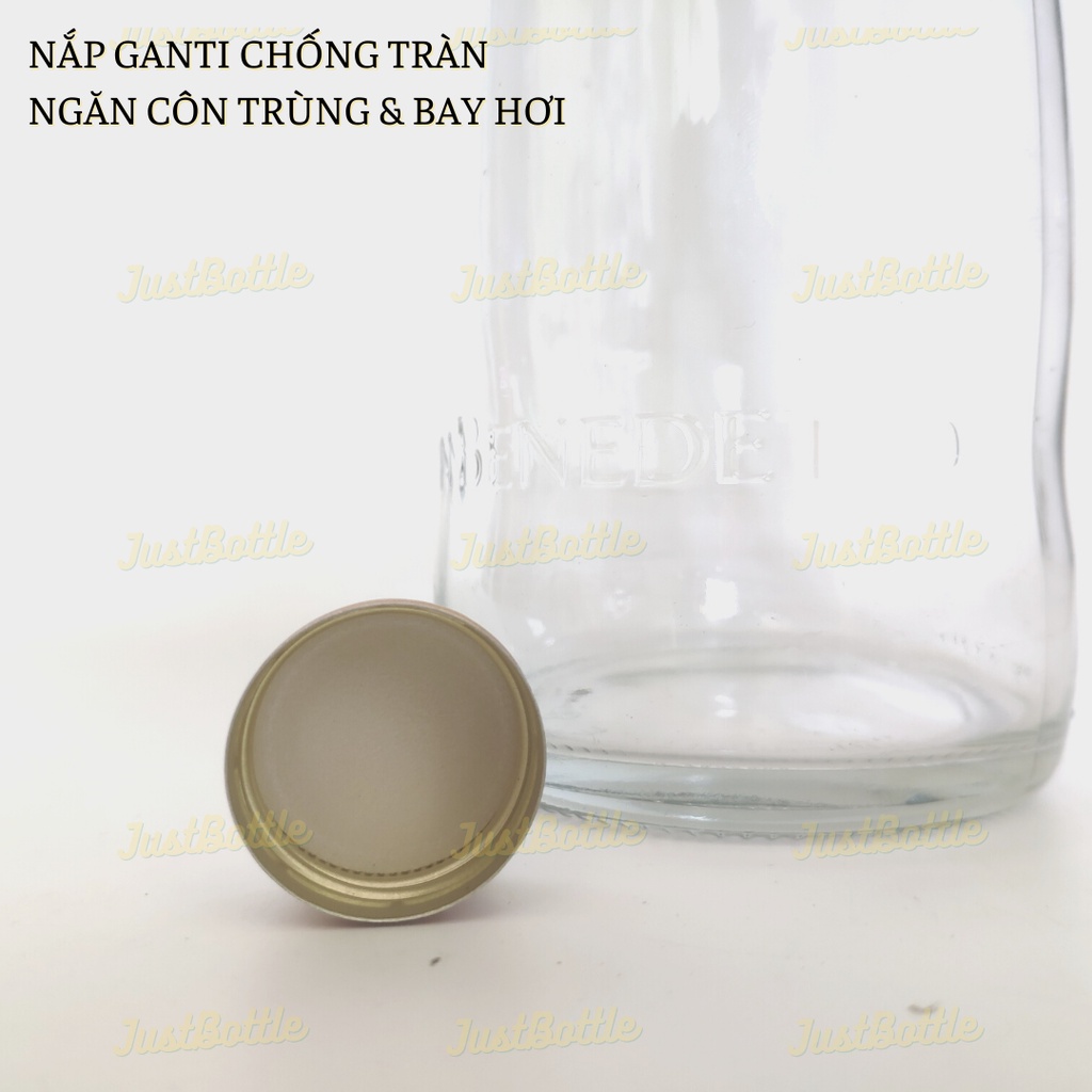 Chai Thủy Tinh Tròn Cổ Cao 300Ml 600Ml 1000Ml San Benedetto Dày Cao Cấp💝 Lọ Thủy Tinh Đựng Rượ.U , Nước Trái Cây Đẹp