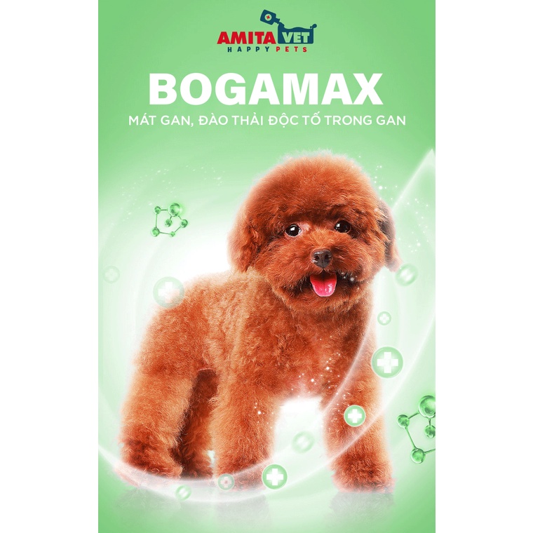 Giải độc gan mát gan chó mèo BOGAMAX PET-Plus 150g Từ AMITAVET giúp chăm sóc thú cưng khỏe mạnh giảm mụn nhọt mẩn ngứa