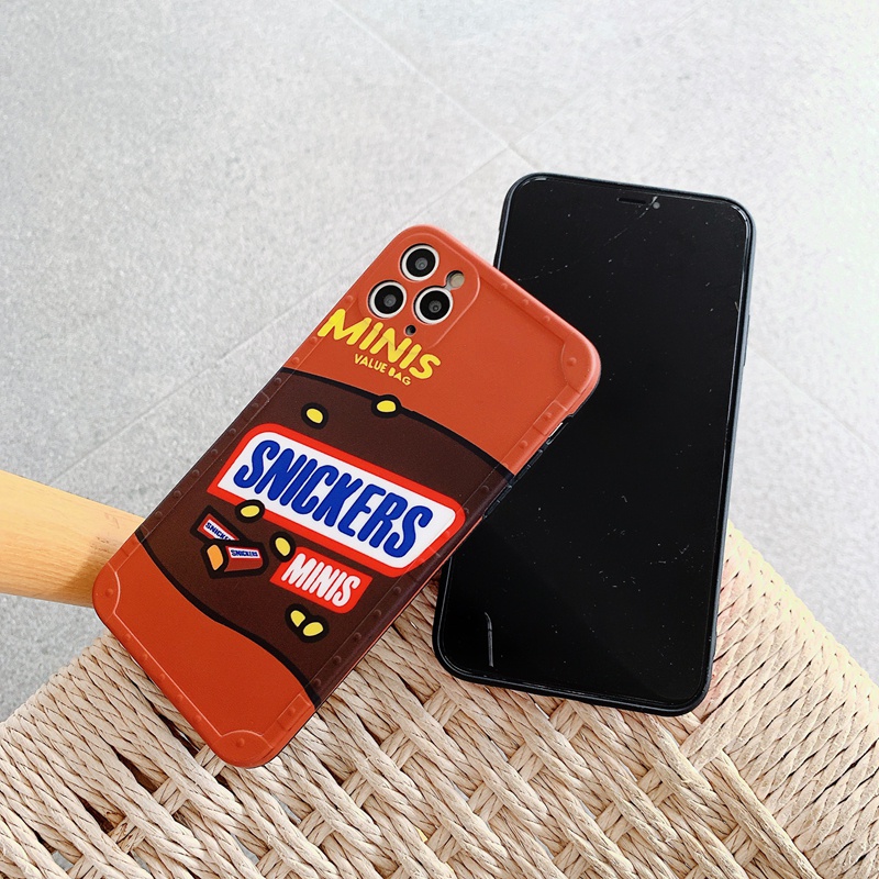 Ốp điện thoại in họa tiết Snickers Glico Oreo hoạt hình dành cho Iphone 12 Pro Max X