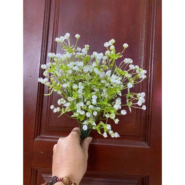 1 cụm hoa bayby nhựa trang trí