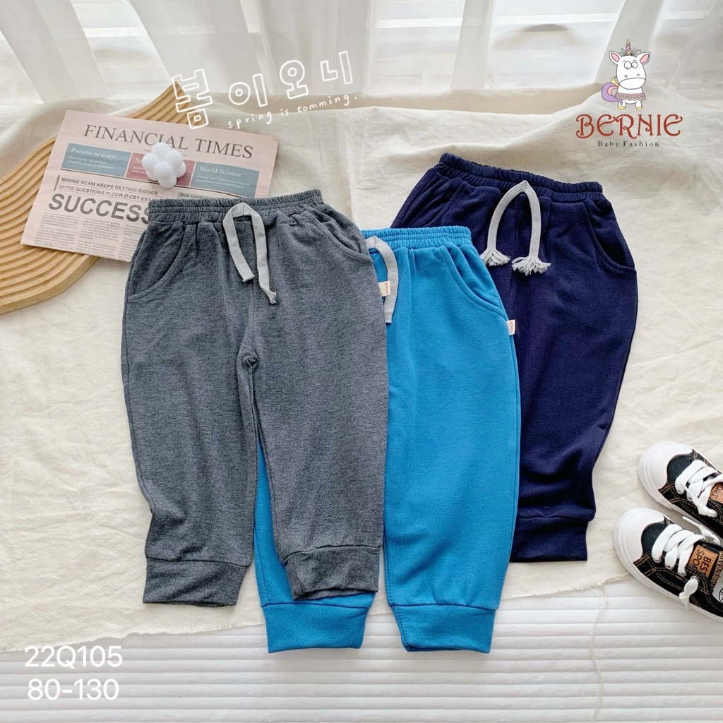 Set 3 quần nỉ màu ngẫu nhiên cho bé 8-23kg