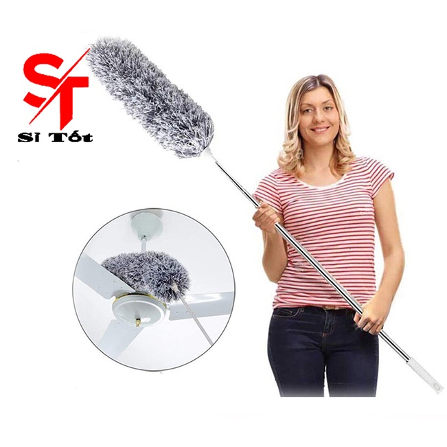 Chổi quét mạng nhện quét bụi gấp gọn kéo dài tới 2M8 hàng cao cấp siêu bền