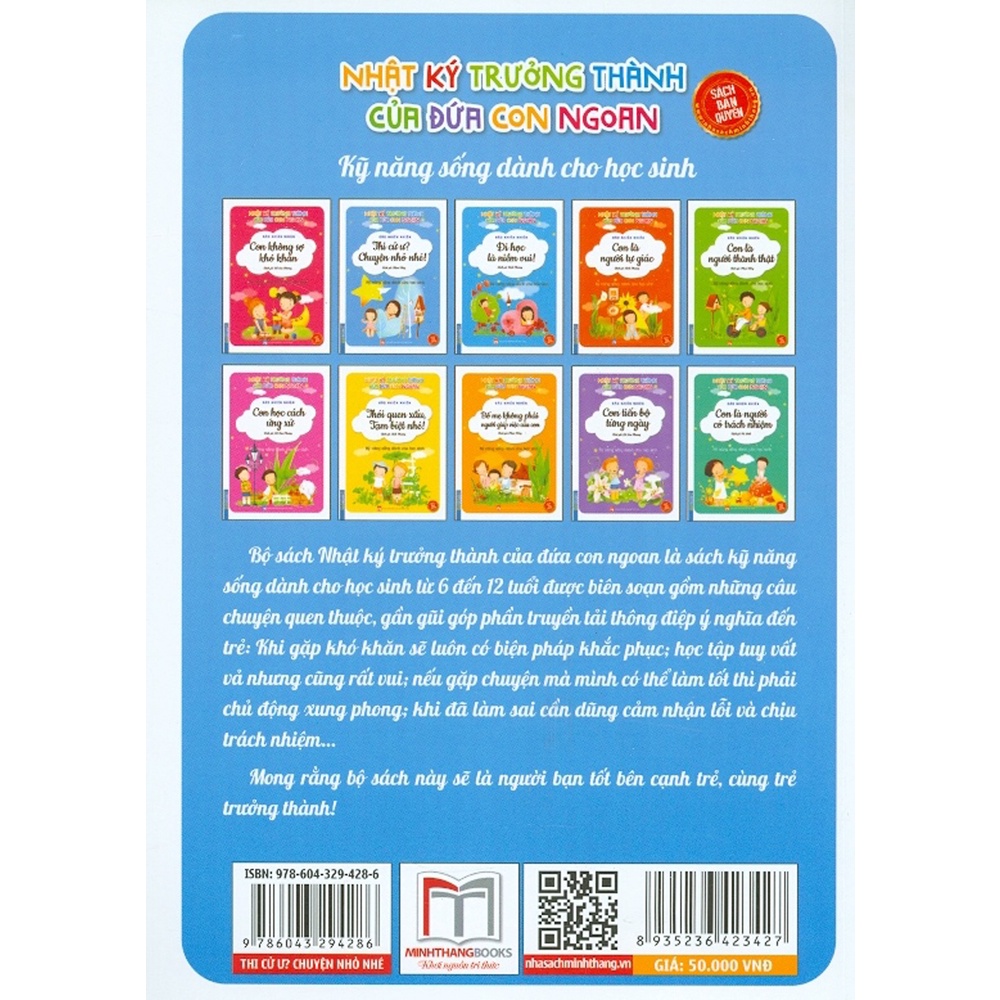 Sách - Nhật Ký Trưởng Thành Của Đứa Con Ngoan - Thi Cử Ư? Chuyện Nhỏ Nhé! (Kỹ Năng Sống Dành Cho Học Sinh)