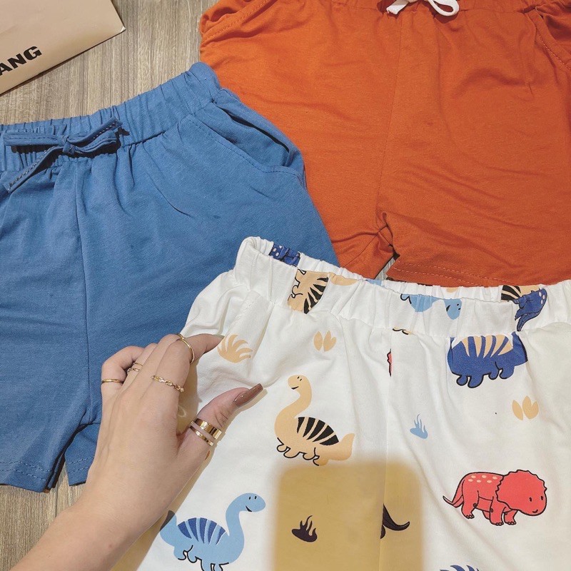 SET 3 QUẦN ĐÙI COTTON CHO BÉ TRAI DỄ THƯƠNG