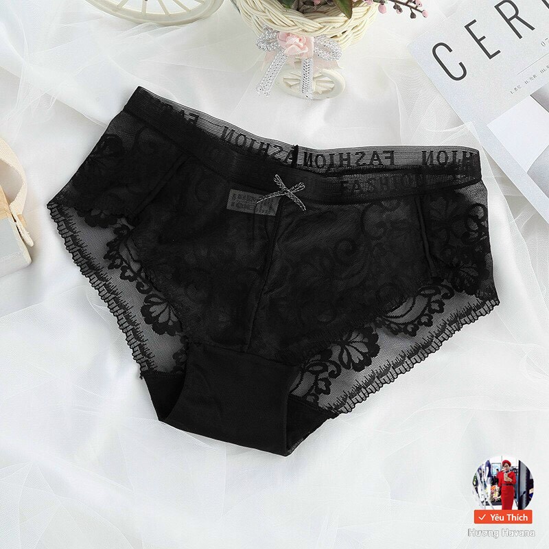 Quần lót nữ ren hoa cạp lưới FAshion - freesize - quần chip nữ thời trang cao cấp FLQ72