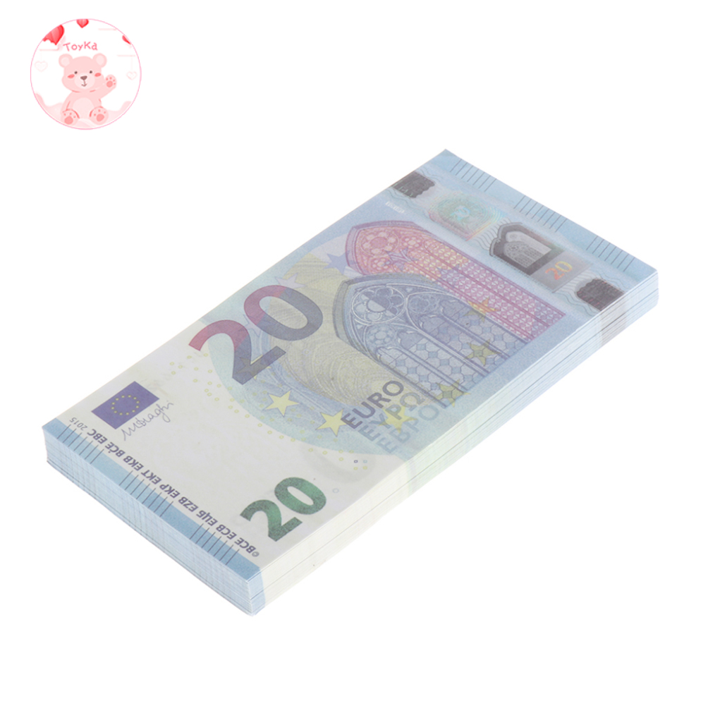 [whbadguy]100pcs Euro Props Play Fun Pretend Cash Prop, Denomination Magic Props to Make Movies and TV Shows More Realistic