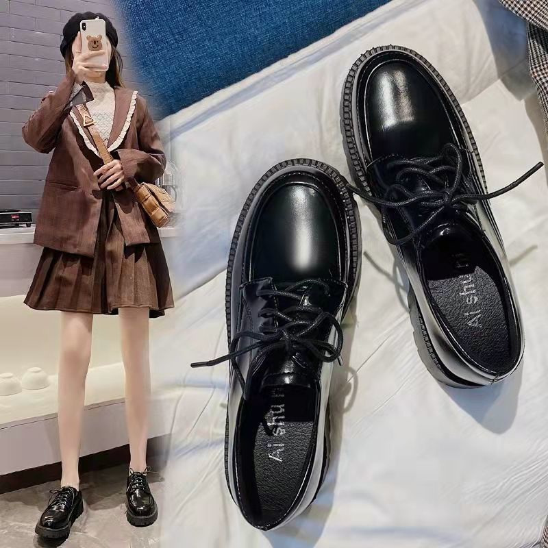 Giày da đế mềm phong cách Anh Quốc cổ điển thời trang dành cho nữ
