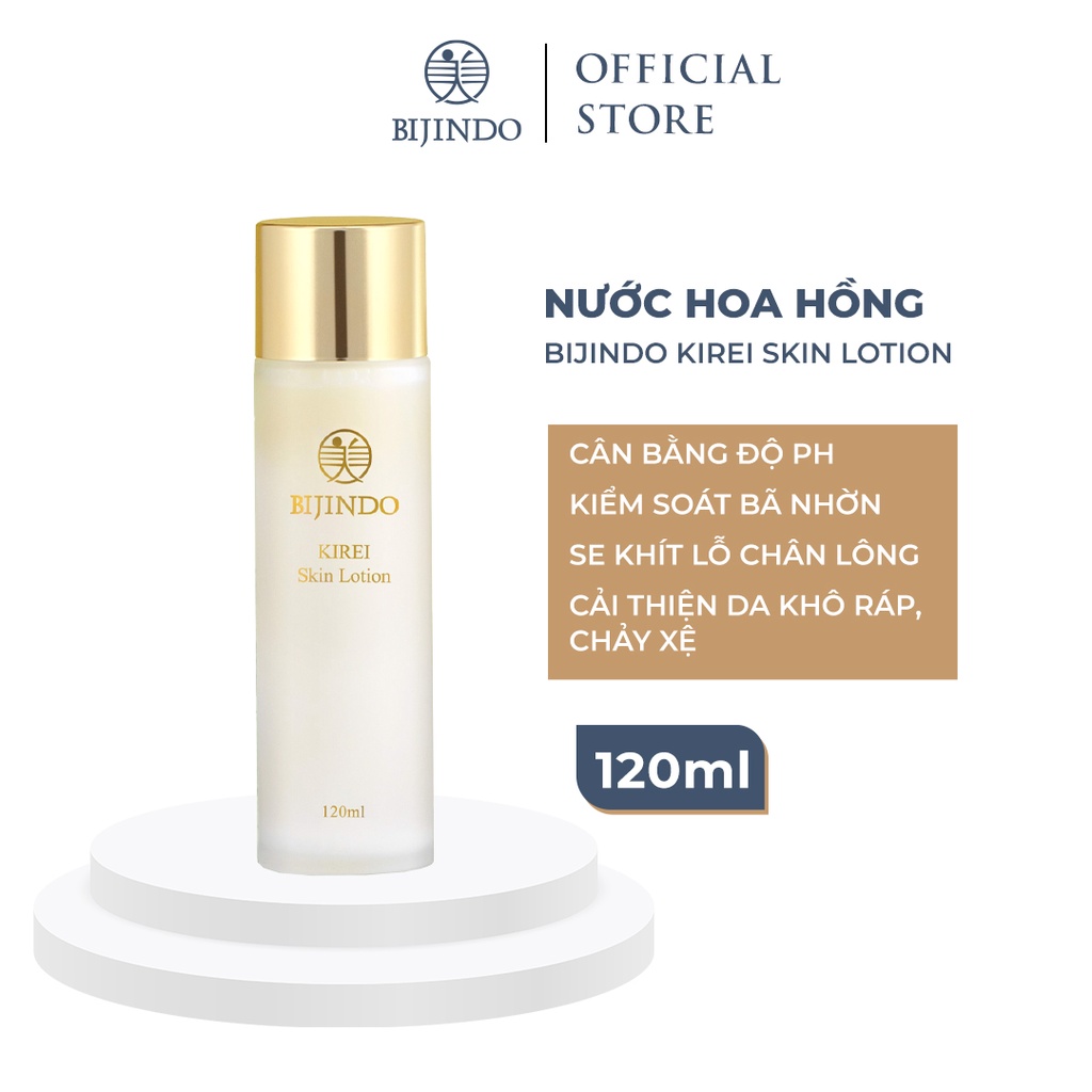 Nước Cân Bằng BIJINDO Lotion Hoa Hồng Se Khít Lỗ Chân Lông Mịn Màng Cho Da Dầu Mụn Nhạy Cảm 120ml