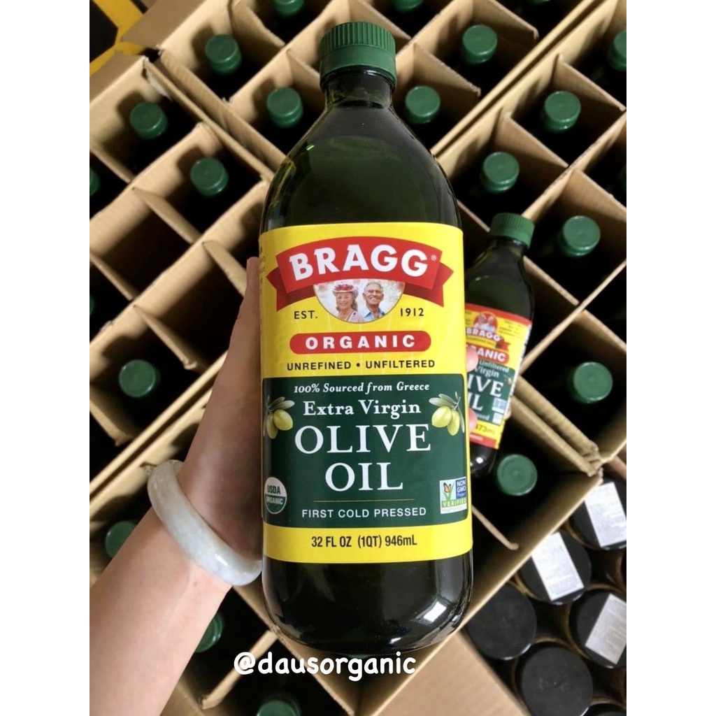 Dầu OLIU ép lạnh hữu cơ 946ml và 473ml - Extra Virgin Bragg
