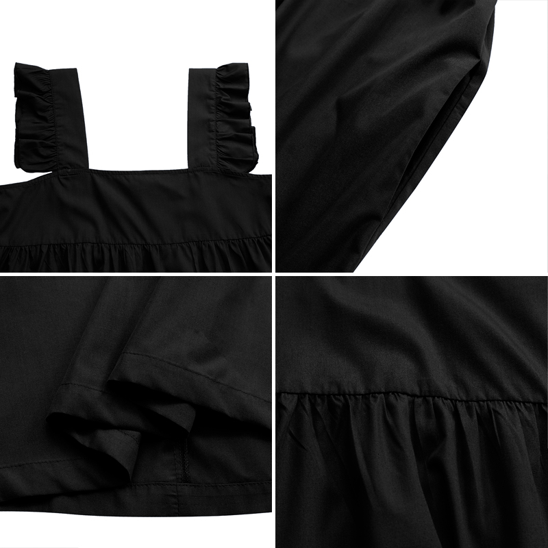 Đầm Sát Nách Cổ Vuông VONDA Phối Bèo Thiết Kế Màu Trơn Thanh Lịch | BigBuy360 - bigbuy360.vn