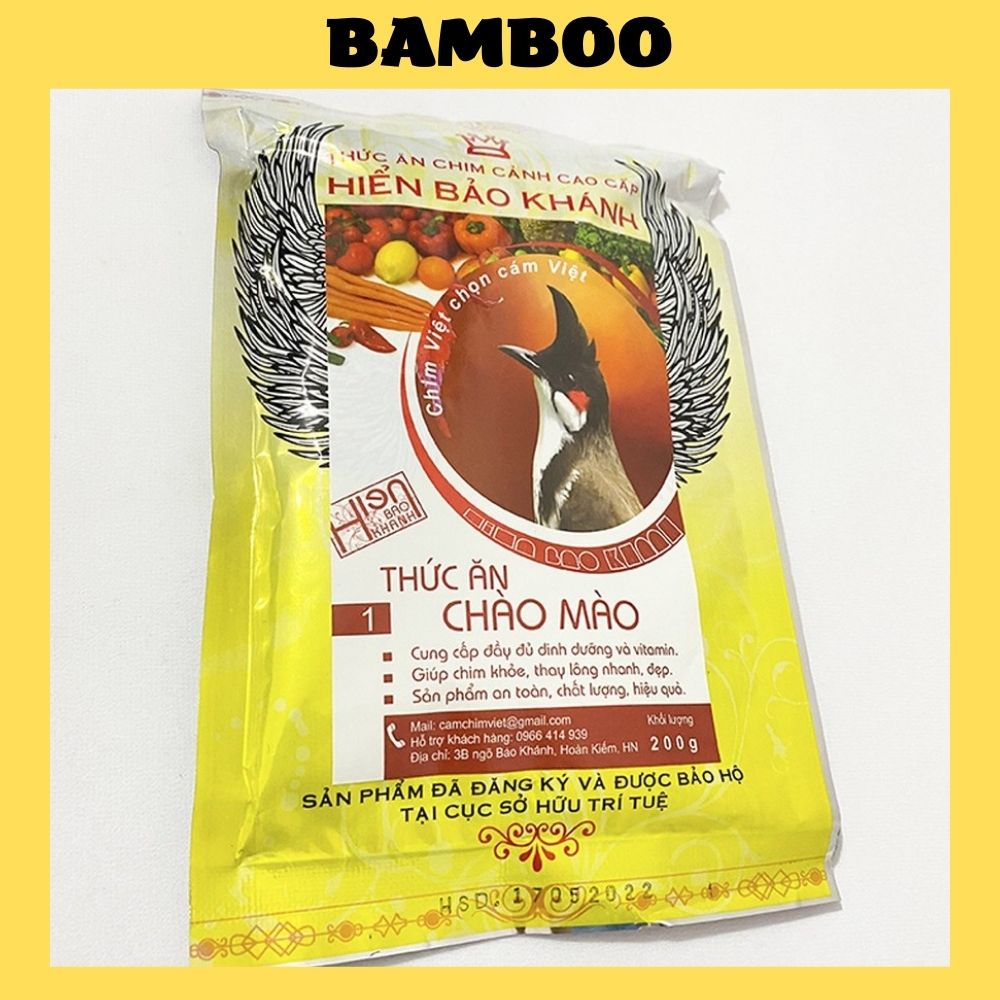 Cám chim chào mào Hiển Bảo Khánh số 1 cao cấp 200gram - Cám Hiển Bảo Khánh giá rẻ