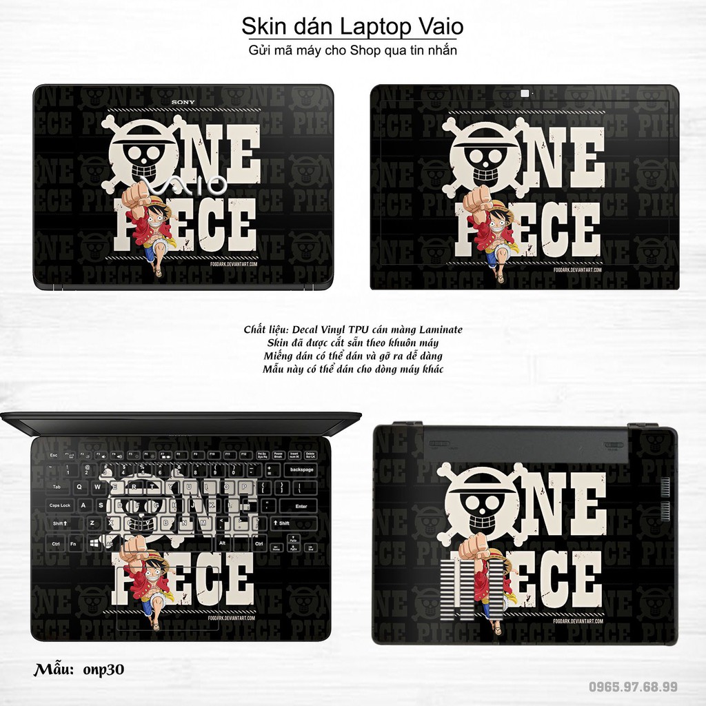 Skin dán Laptop Sony Vaio in hình One Piece _nhiều mẫu 22 (inbox mã máy cho Shop)