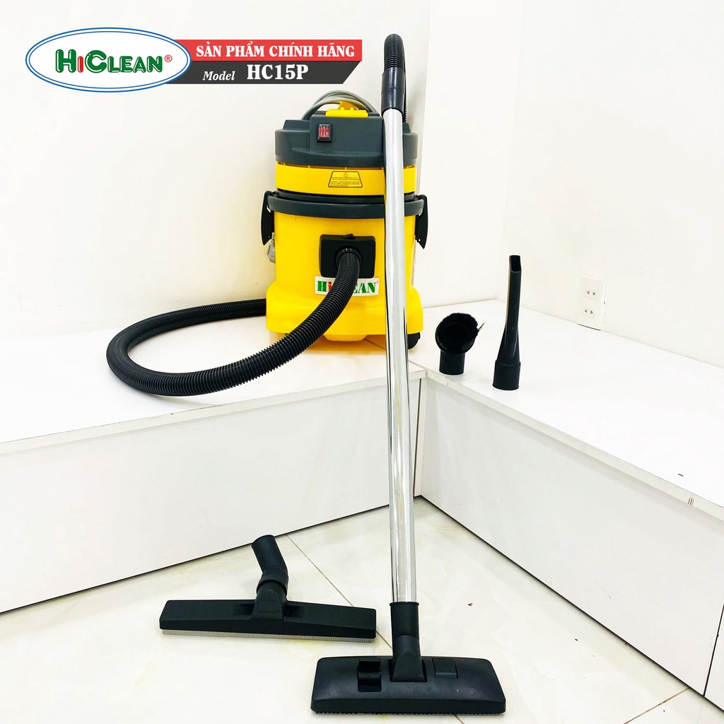 Máy hút bụi gia đình HiClean HC15P - dung tích 15L, thùng nhựa ABS, chống oxy hóa