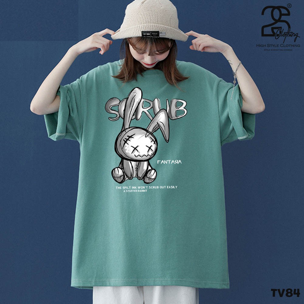 Áo Thun Nữ Phom Rộng 2s Clothing Áo Phông Nữ Đẹp Thời Trang Form Rộng Style Ulzzang Giá Rẻ In Hình Thỏ Rabbit TV84 | BigBuy360 - bigbuy360.vn