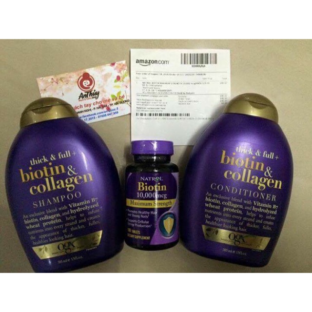 Cặp gội xả Biotin&amp;Collagen 385ml